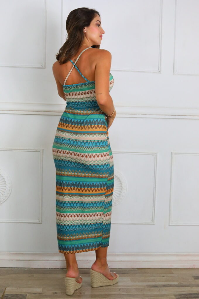 Vestido Licra Botones