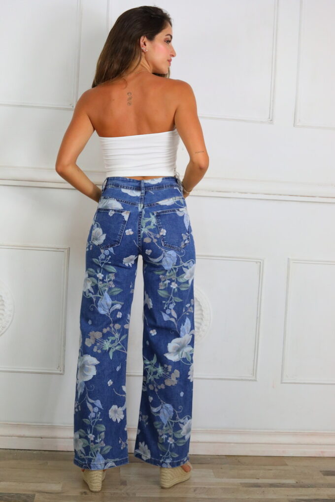 Vaquero Estampado Flores