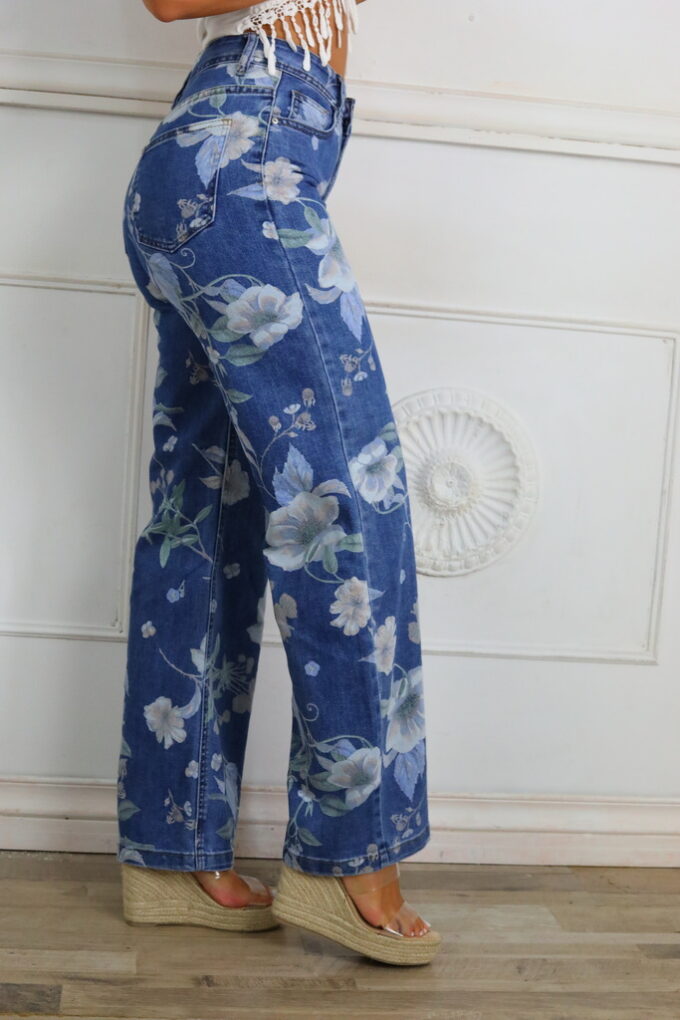 Vaquero Estampado Flores