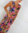 Vestido Fruncido Estampado - Imagen 6