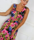 Vestido Fruncido Estampado - Imagen 2