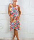 Vestido Fruncido Estampado - Imagen 17
