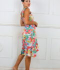 Vestido Fruncido Estampado - Imagen 16