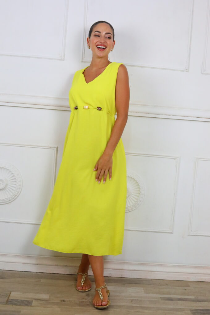Vestido Cintura Piedras