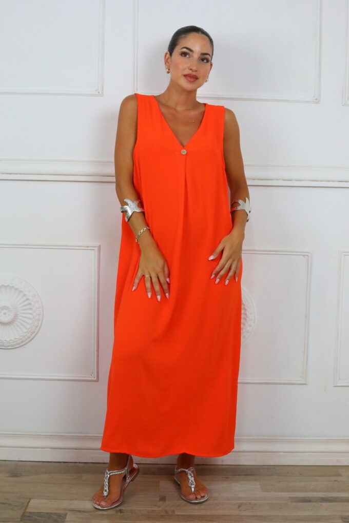 Vestido Largo Botón