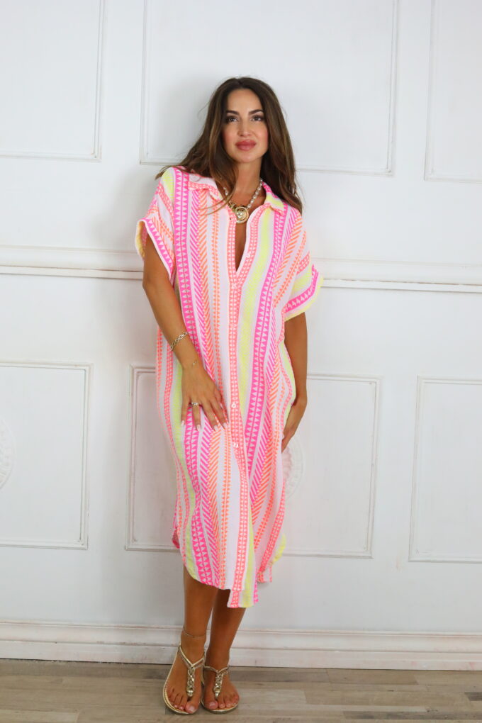 Vestido Camisero Fluor