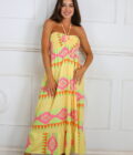 Vestido Fruncido Estampado - Imagen 2