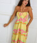 Vestido Fruncido Estampado - Imagen 6