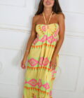 Vestido Fruncido Estampado - Imagen 3