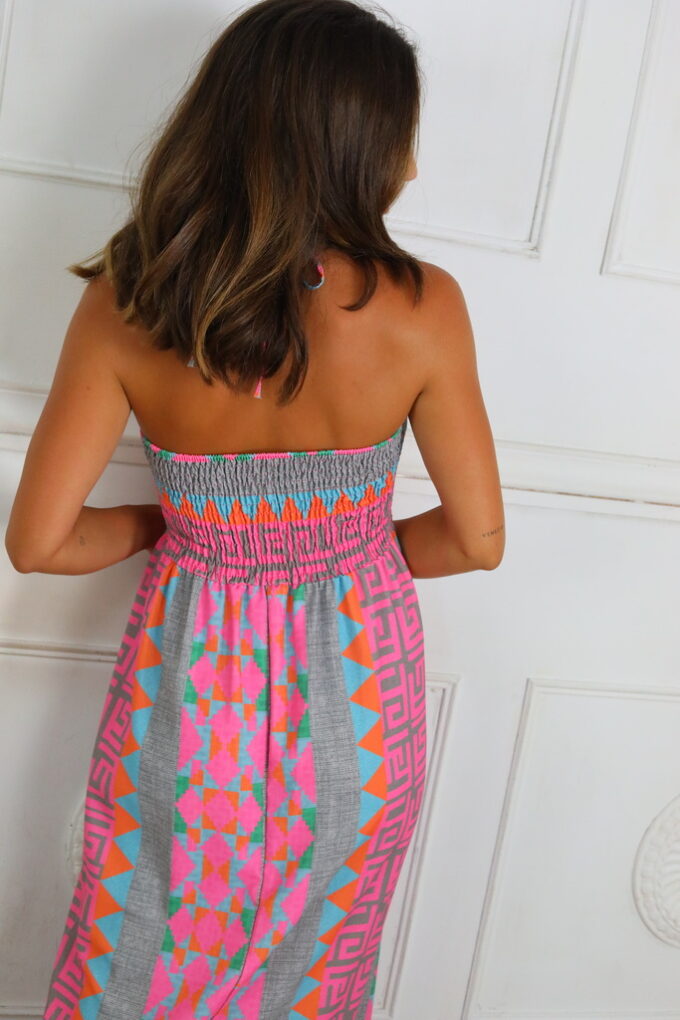 Vestido Fruncido Estampado