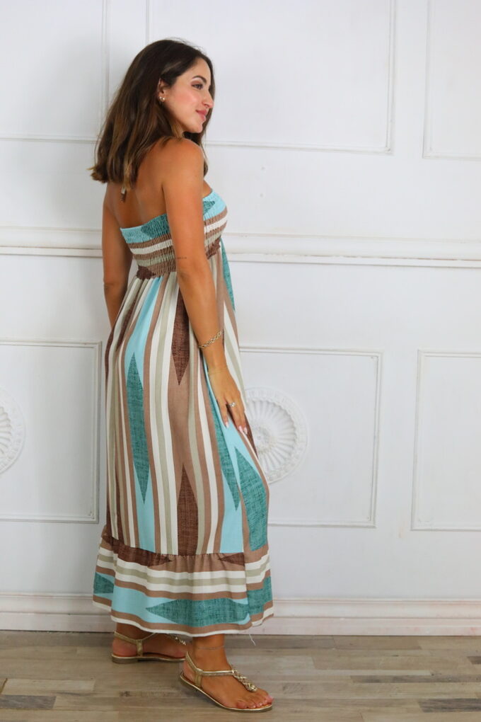 Vestido Fruncido Estampado