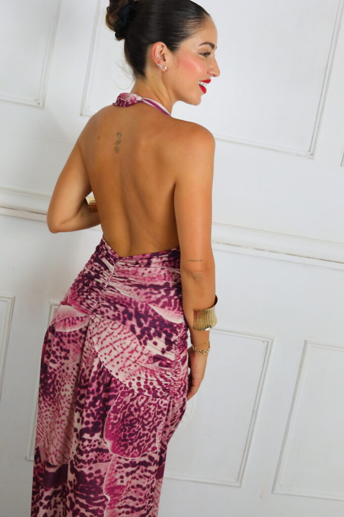 Vestido Print Broche