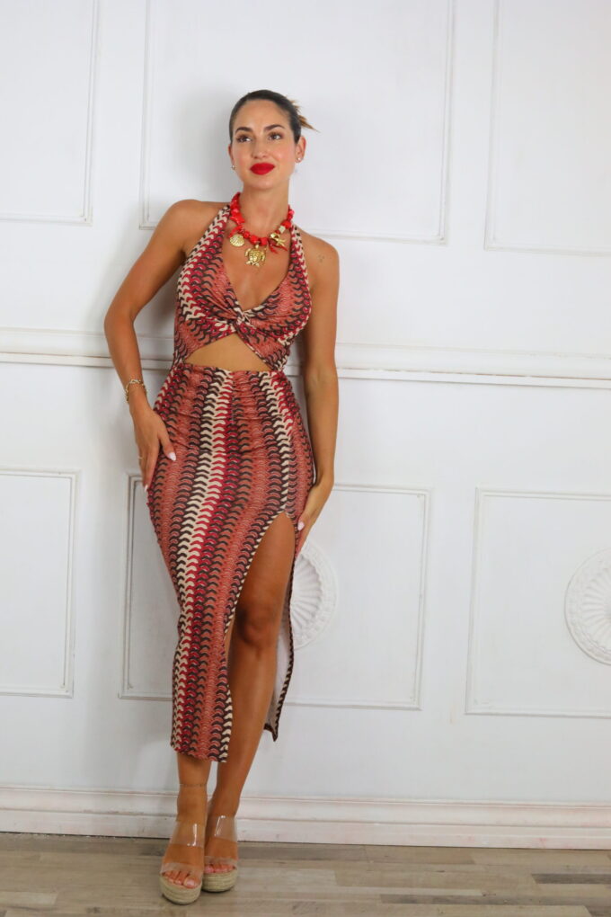 Vestido Cascos Cruce