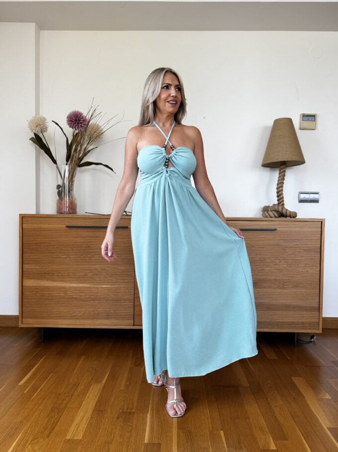 Vestido Cascos Bolas Metal