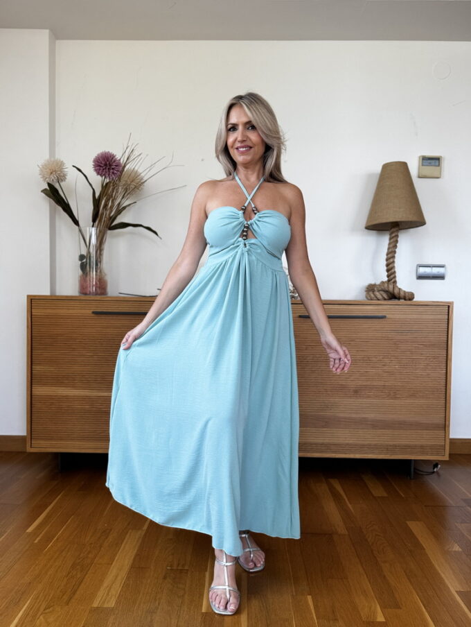 Vestido Cascos Bolas Metal
