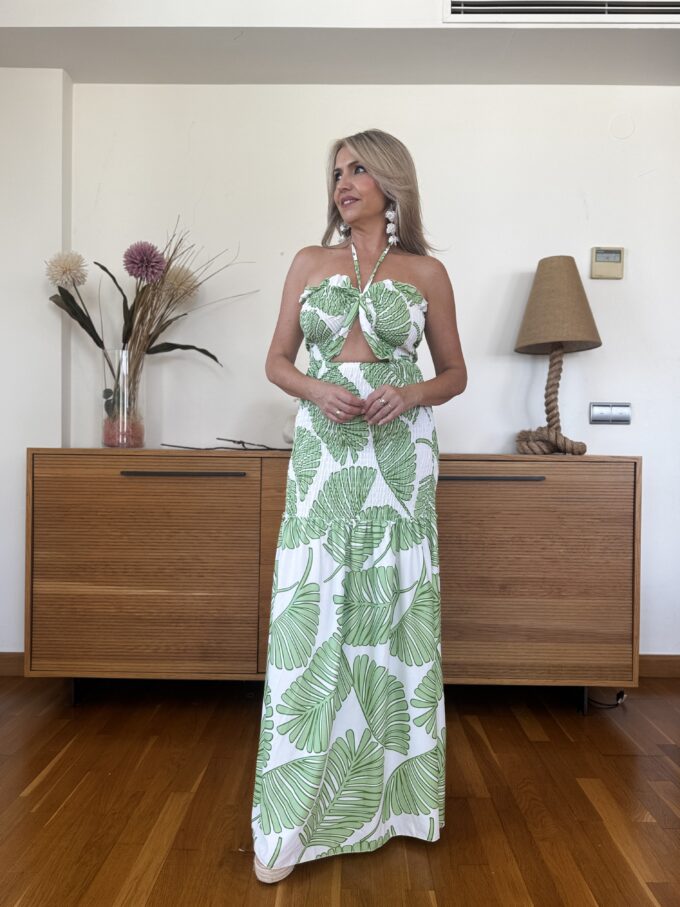 Vestido Fruncido Estampado