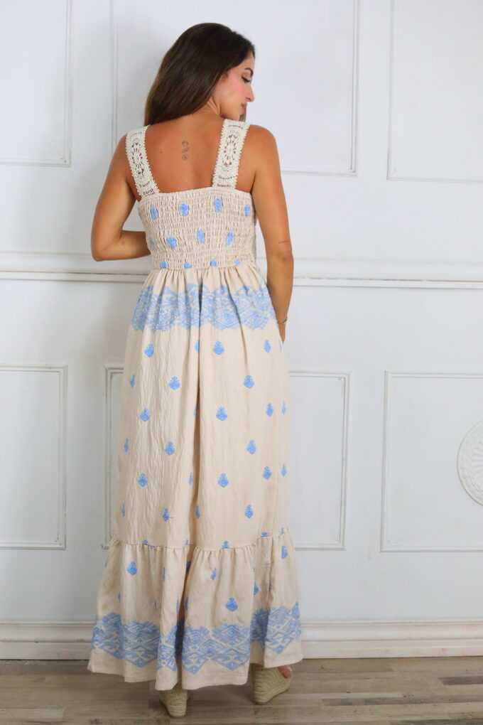 Vestido Croché Bordado