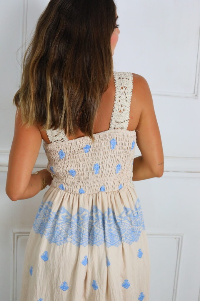 Vestido Croché Bordado