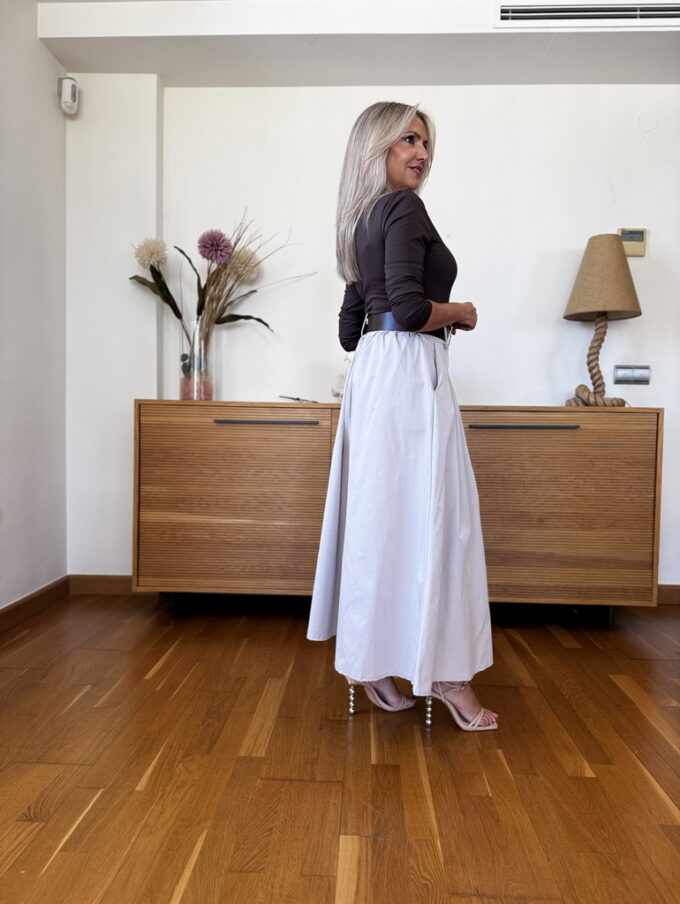 Falda Pinzas Cinturón