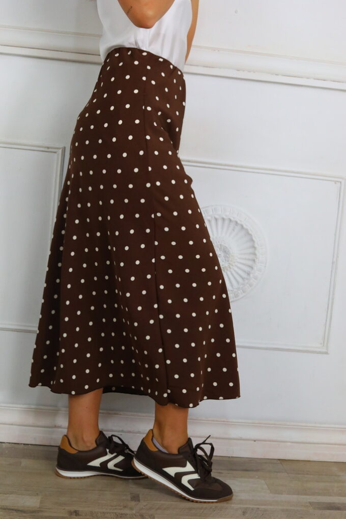 Falda Satén Lunares