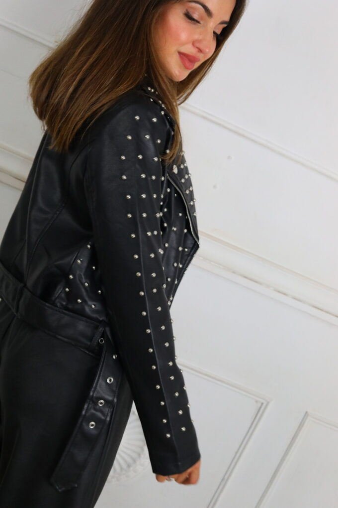 Chaqueta Polipiel Tachuelas