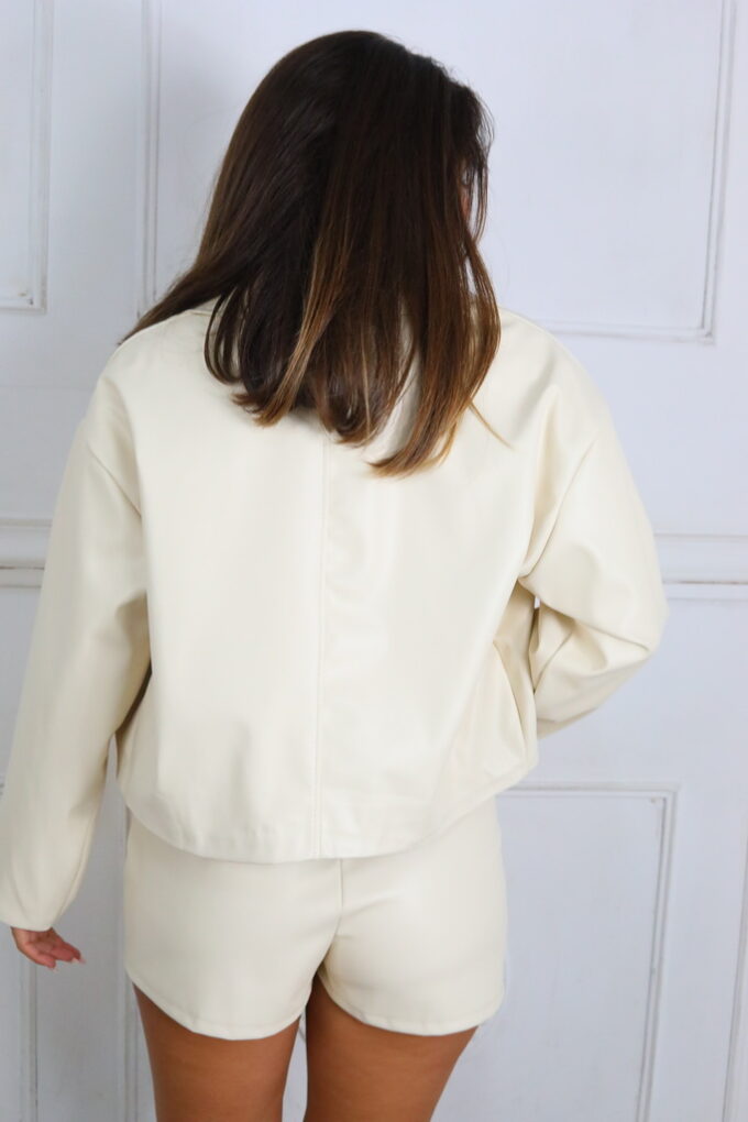 Chaqueta Polipiel Bolsillos