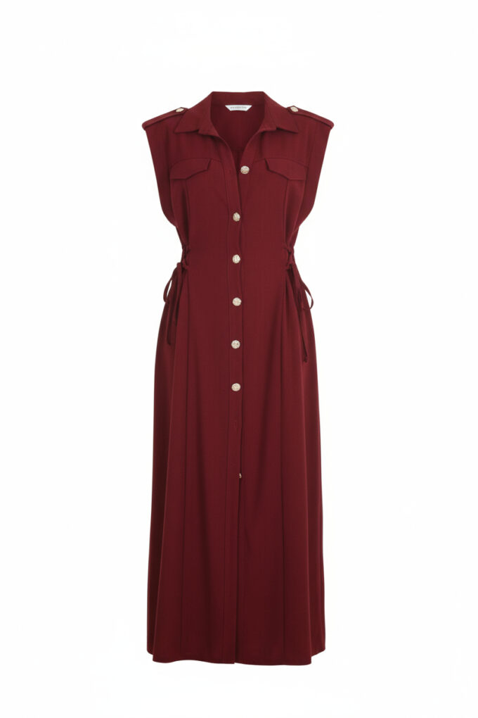 Vestido Camisero Cordones