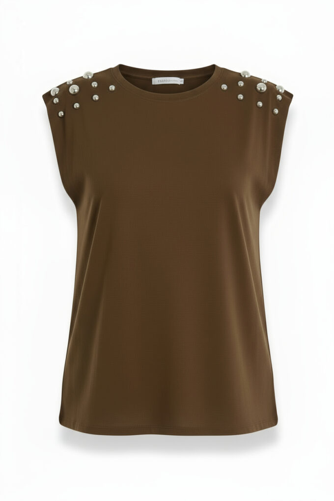 Camiseta Hombreras Tachuelas