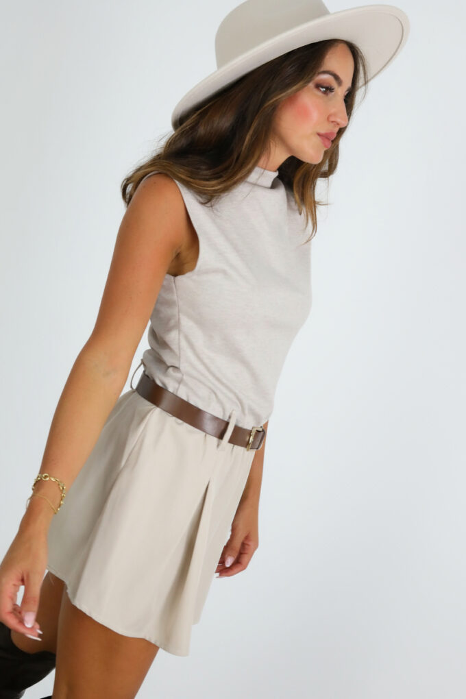 Vestido Doble Tejido Cinturón