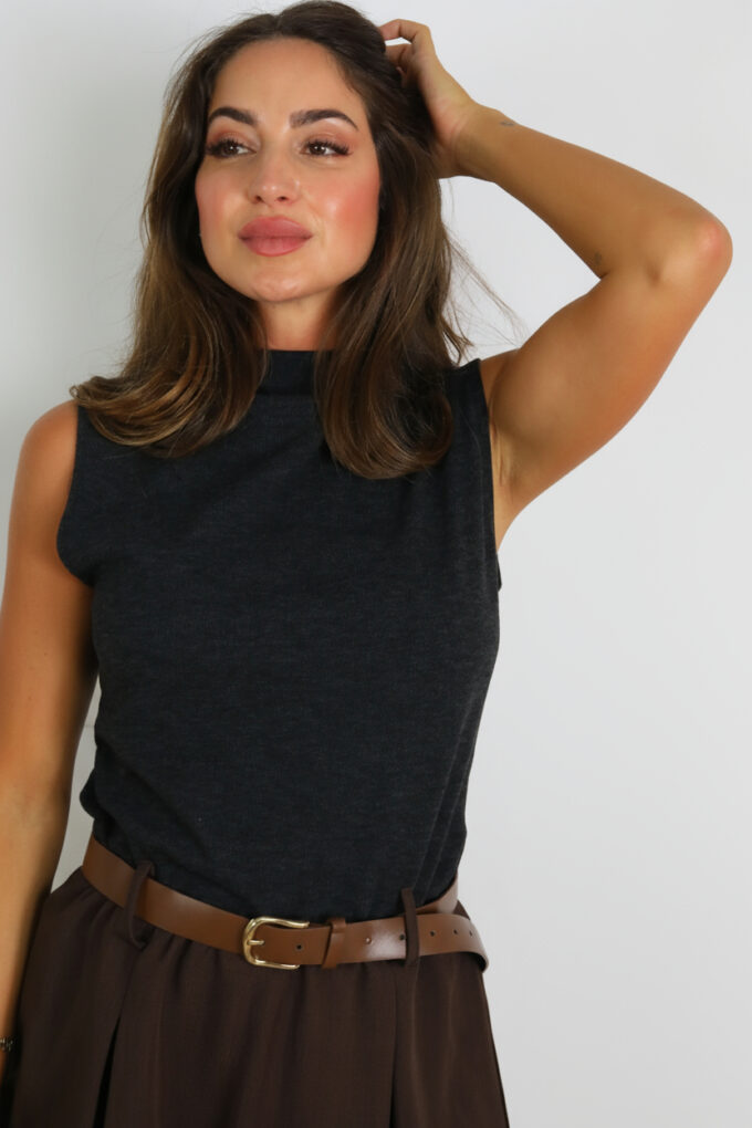 Vestido Doble Tejido Cinturón