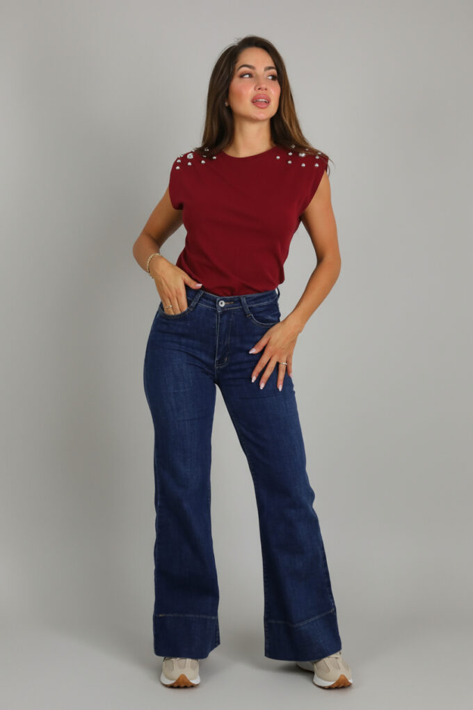 Camiseta Hombreras Tachuelas