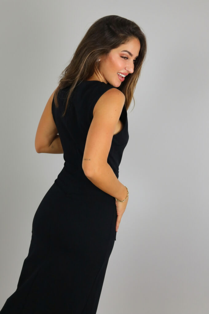 Vestido Largo Botones