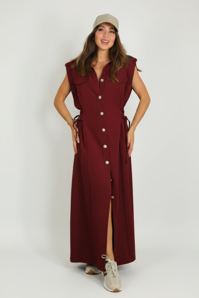 Vestido Camisero Cordones