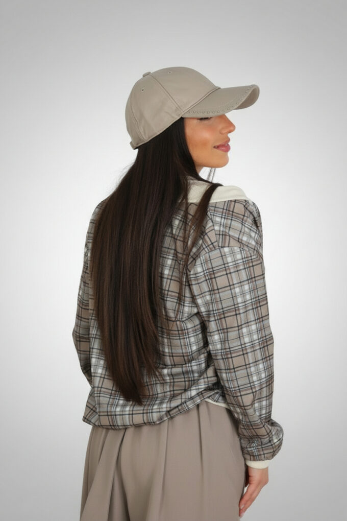 Bomber Cremallera Cuadros