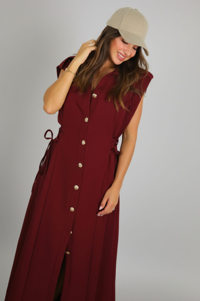 Vestido Camisero Cordones