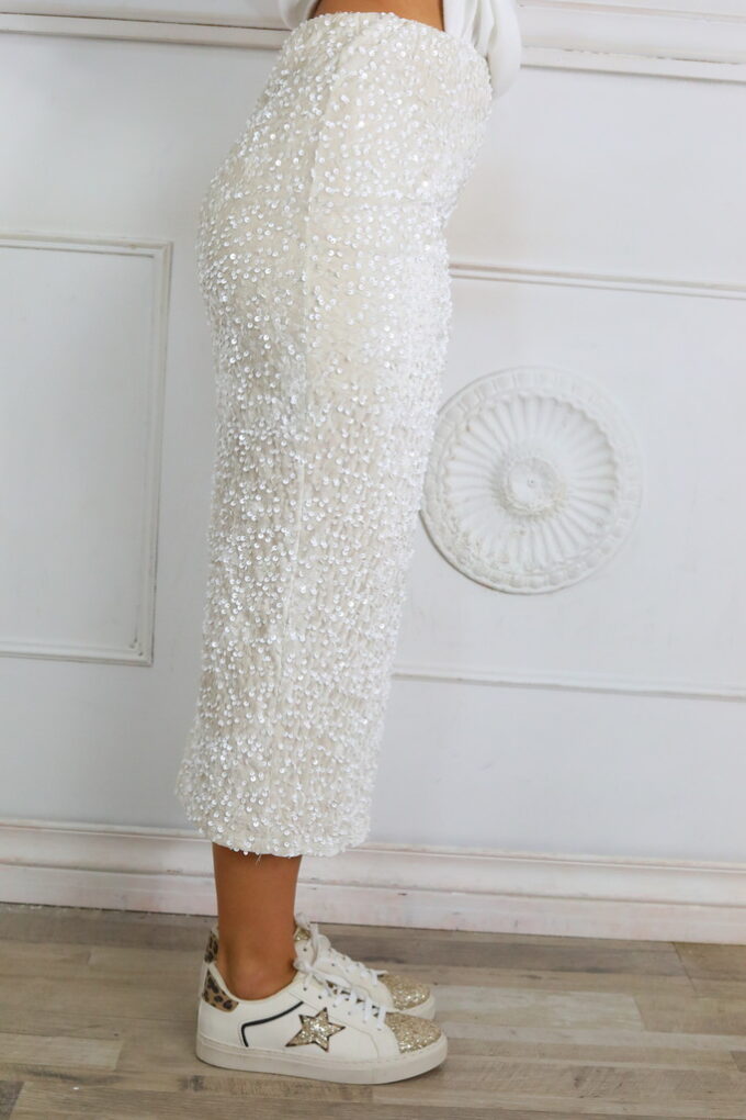 Falda Midi Lentejuelas