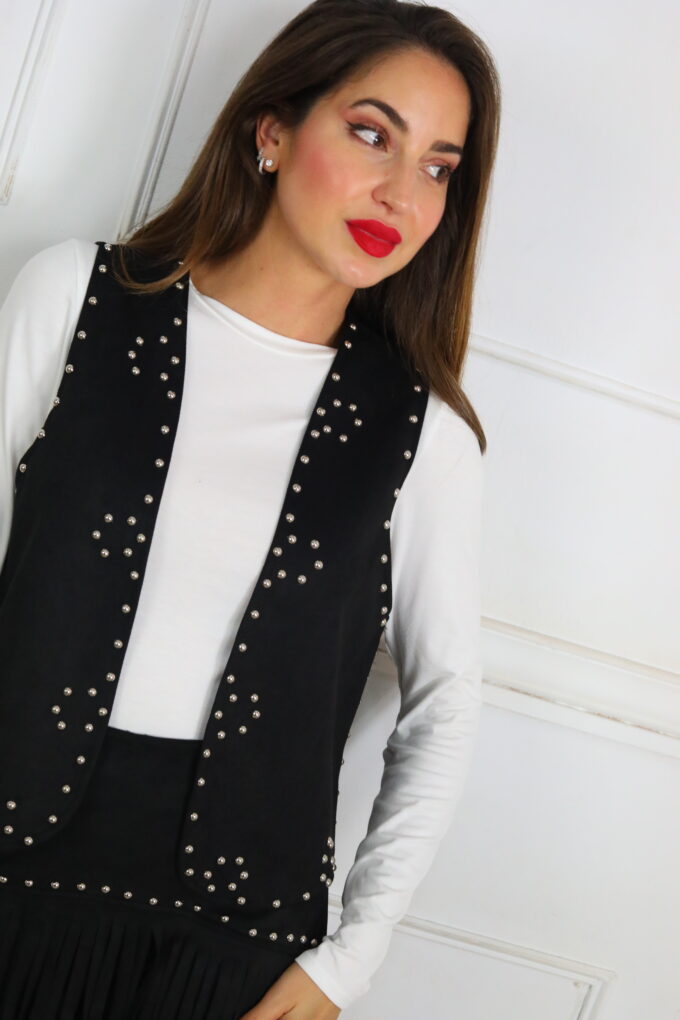 Chaleco Antelina Tachuelas