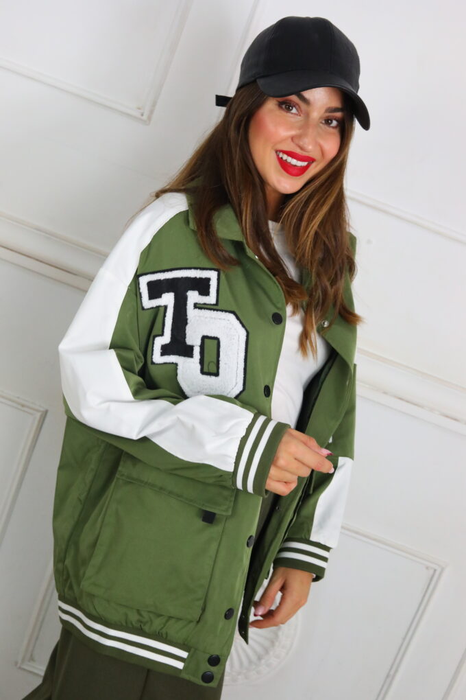 Parka Bicolor Cargo - Única, Verde Militar