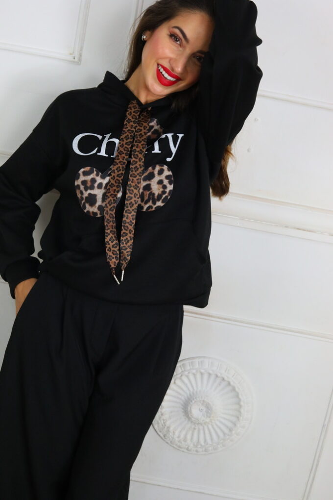 Sudadera Estampado Cerezas