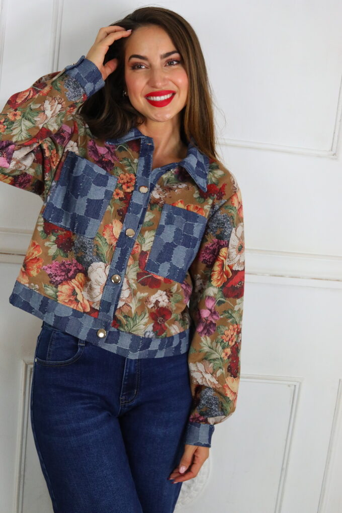Chaqueta Antelina Estampada