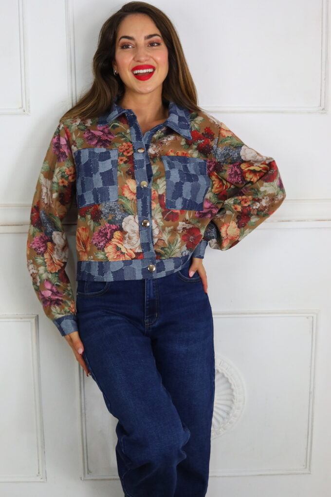 Chaqueta Antelina Estampada