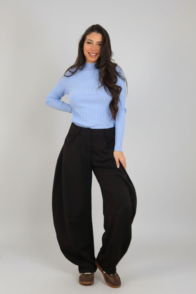 Jersey Acanalado Cuello Medio