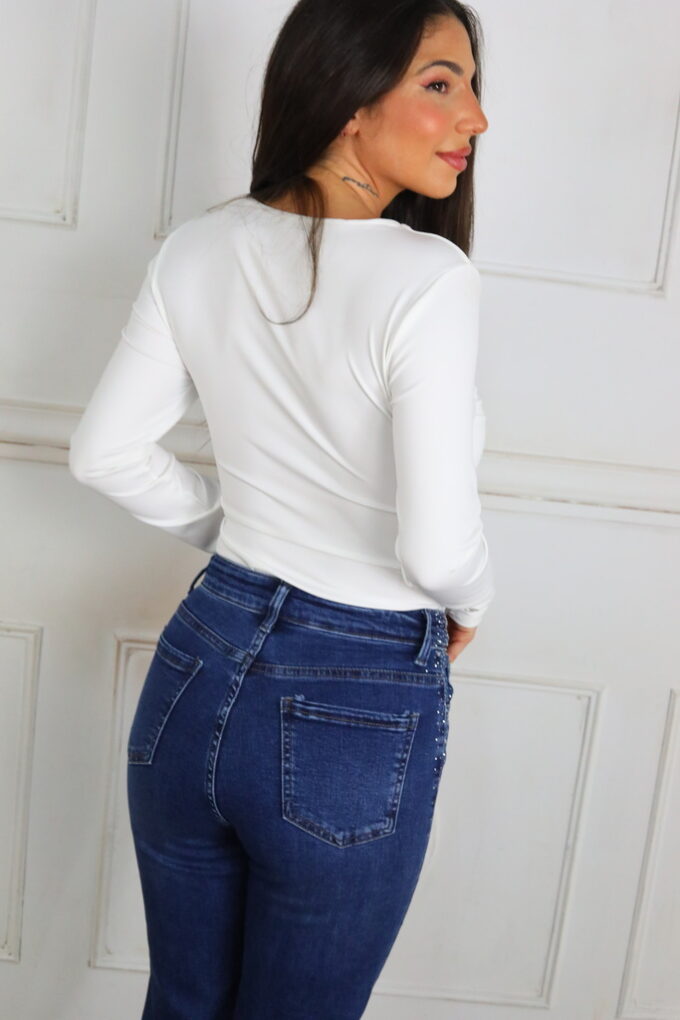 Camiseta Escote Brillos