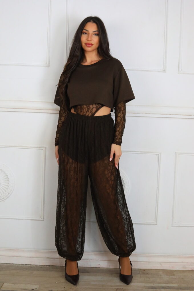 Pantalon Balloon Encaje