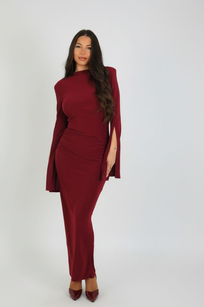 Vestido Largo Pliegues