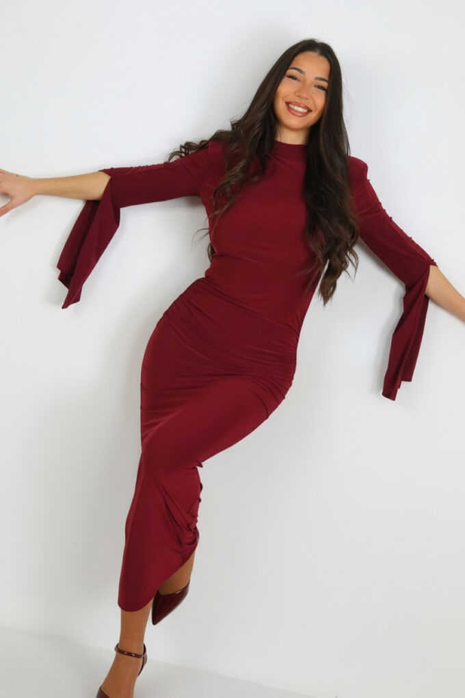 Vestido Largo Pliegues