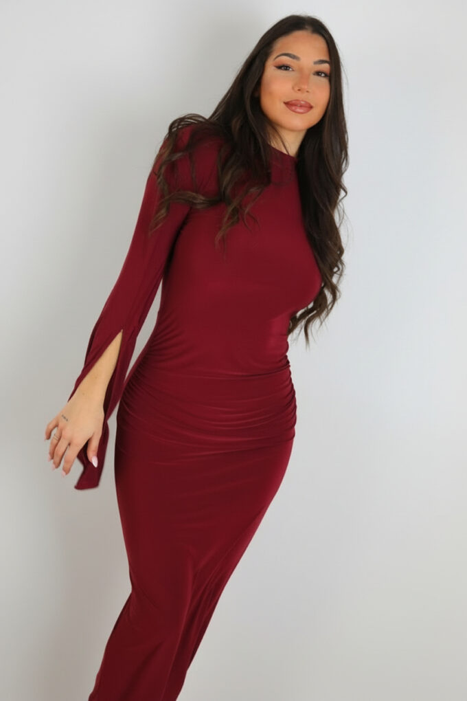 Vestido Largo Pliegues