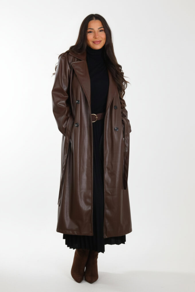 Gabardina Larga Polipiel