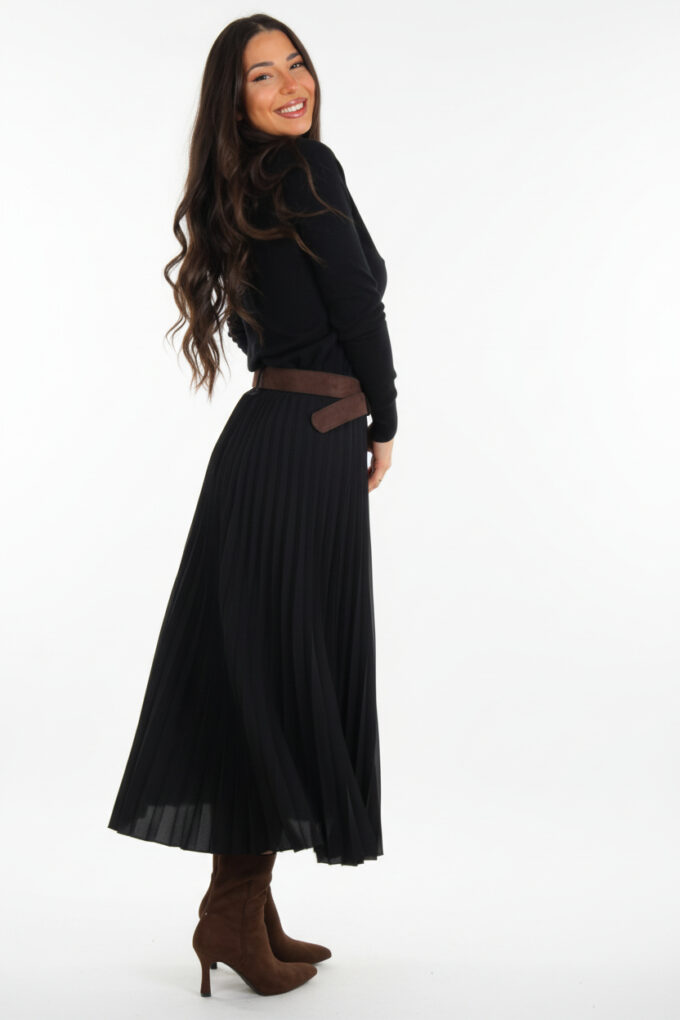 Falda Plisada Cinturón