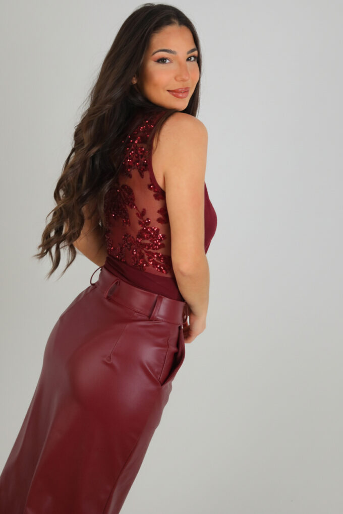 Body Transparencias Lentejuelas